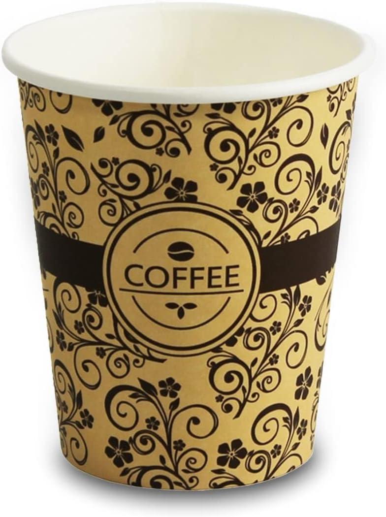 image:imagePAMI Disposable Coffee Cups SingleUse Paper Cups ToGo Hot Beverage Cups for Espresso Coffee Tea Hot Chocolate Leak Resistant Cafe amp Home Use 50 12oz8oz