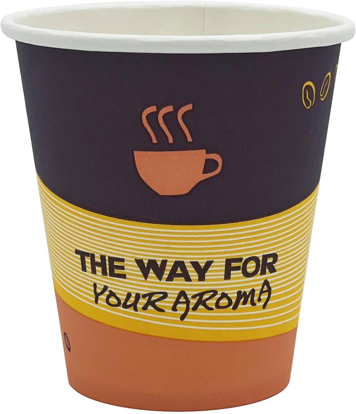 image:imagePAMI Disposable Coffee Cups SingleUse Paper Cups ToGo Hot Beverage Cups for Espresso Coffee Tea Hot Chocolate Leak Resistant Cafe amp Home Use 50 12oz10oz