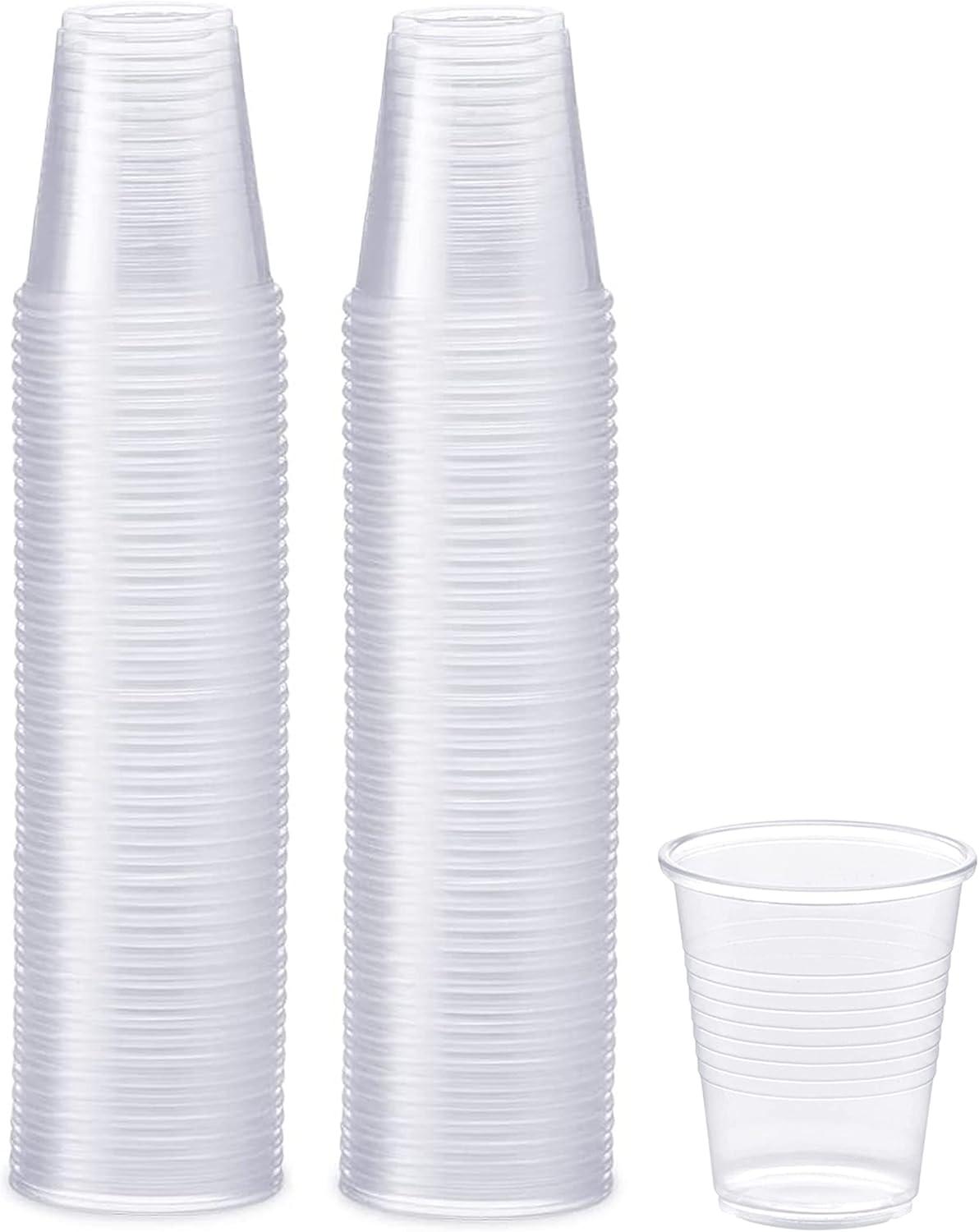 image:imagePAMI Disposable Plastic Cups Bpa Drinking Glasses for Parties Cold Drinks Smoothies Jello Cocktails 7 Oz Pack of 1005 Oz Case of 2400