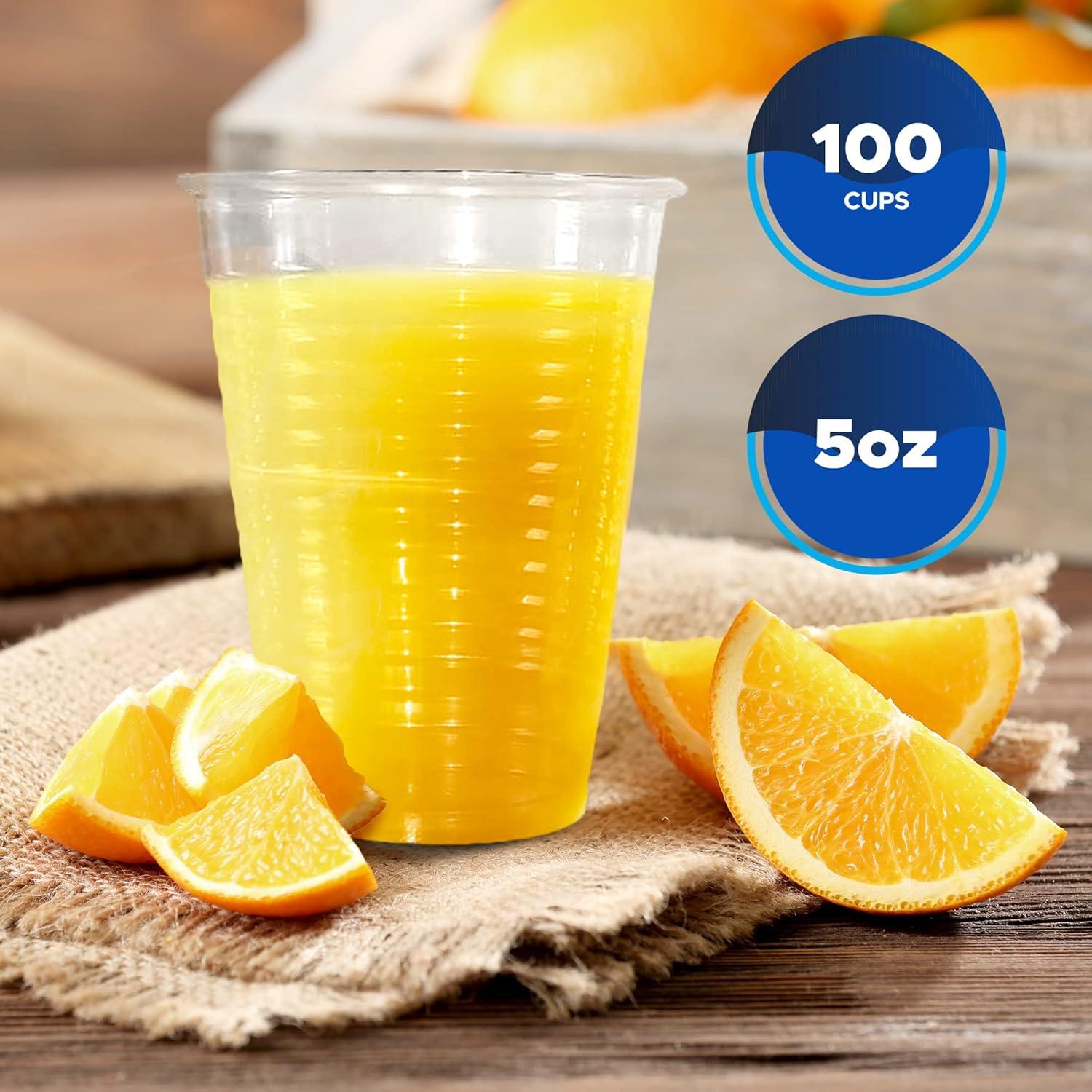 image:imagePAMI Disposable Plastic Cups Bpa Drinking Glasses for Parties Cold Drinks Smoothies Jello Cocktails 7 Oz Pack of 1005 Oz Pack of 100