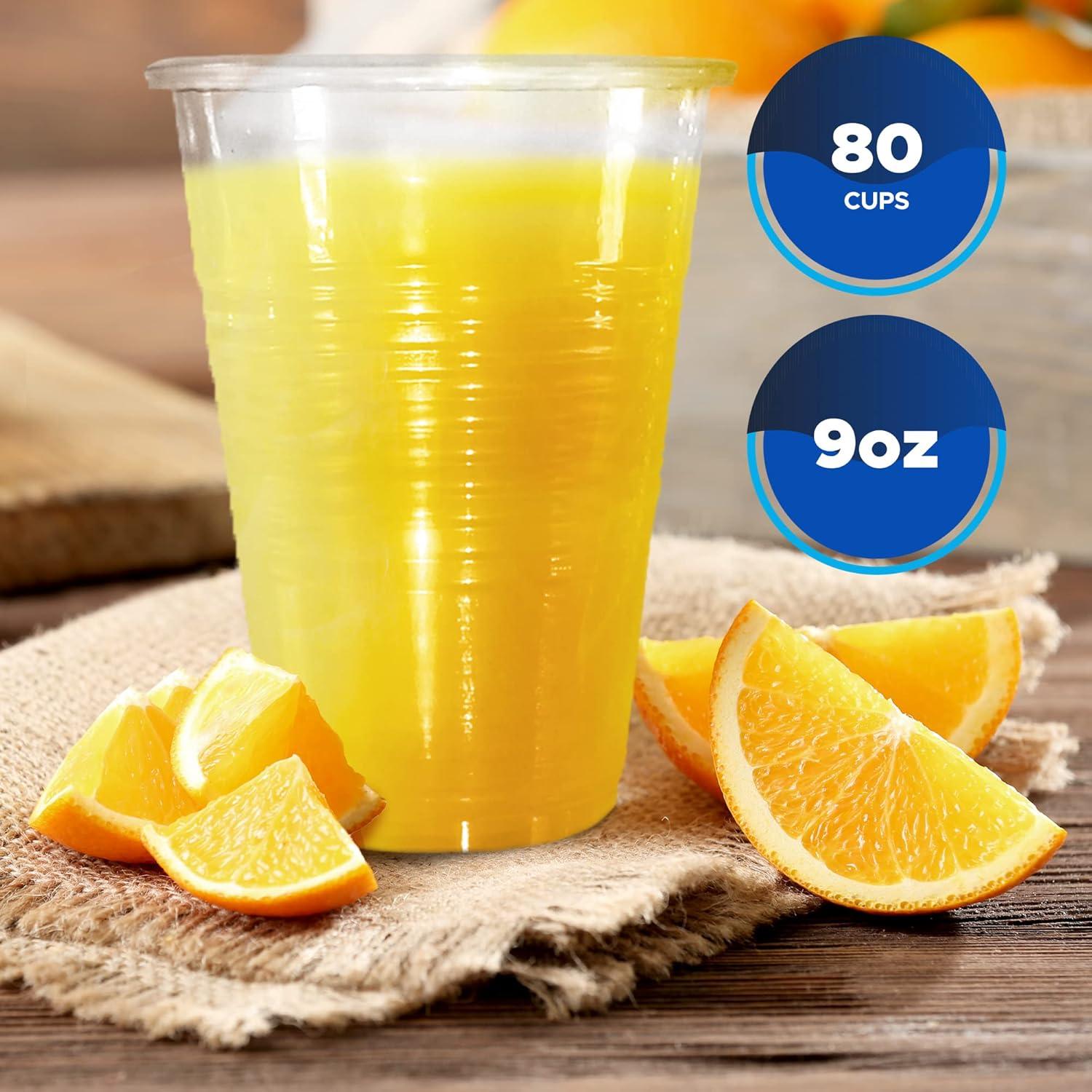 image:imagePAMI Disposable Plastic Cups Bpa Drinking Glasses for Parties Cold Drinks Smoothies Jello Cocktails 7 Oz Pack of 1009 Oz Pack of 80