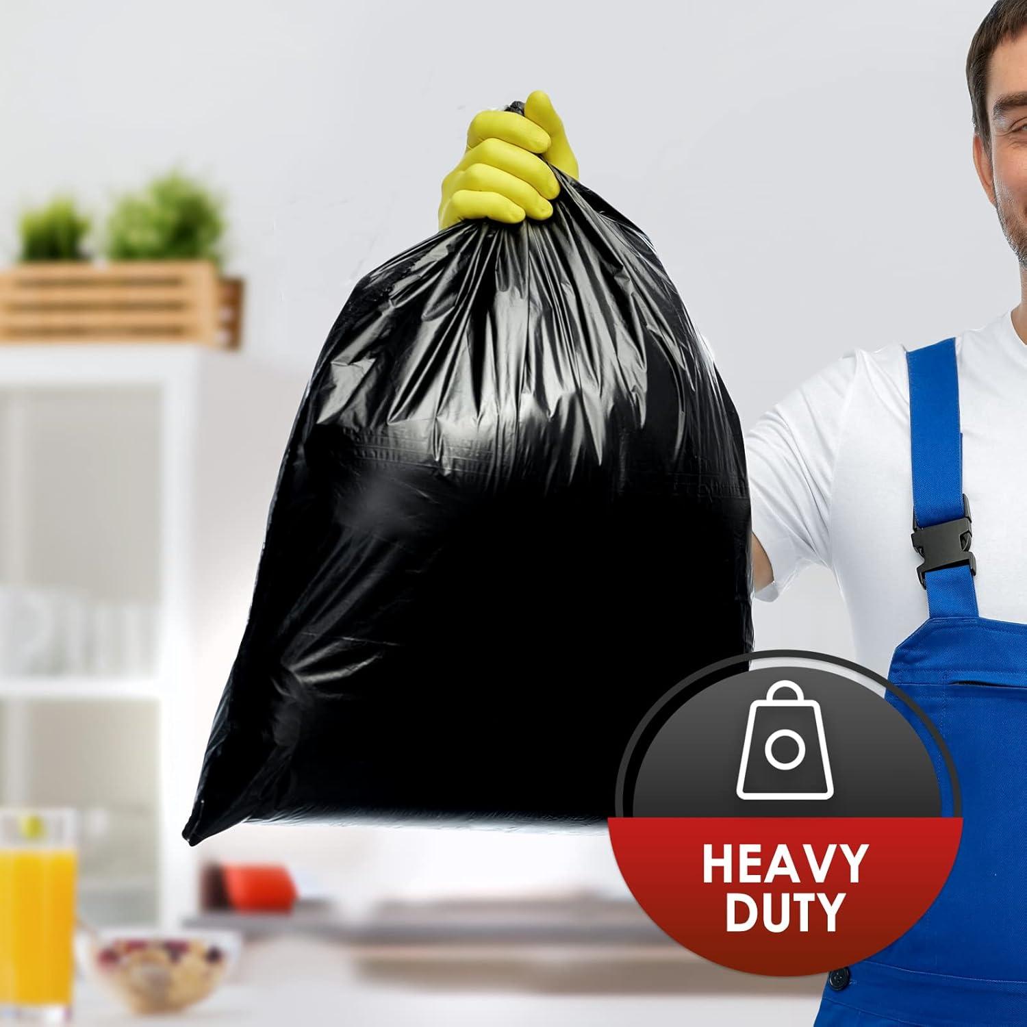 image:imagePAMI Large 33Gallon ScentFree Trash Bags 60Pack Black