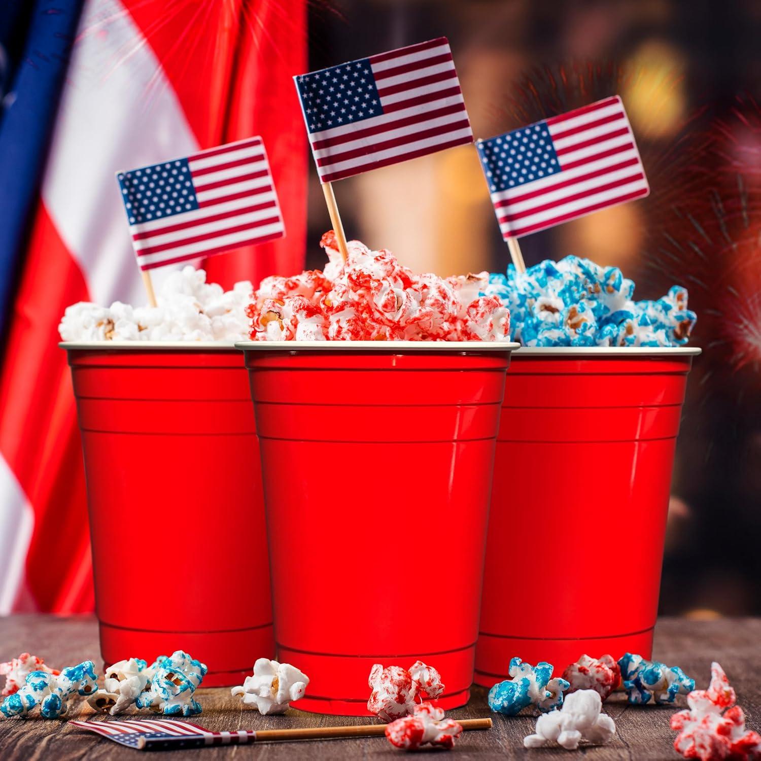image:imagePAMI Red Plastic Party Cups 16oz Disposable Drinking Glasses Colored Plastic Glasses For Iced Tea Smoothies Punch Beer Cocktails amp Cold Drinks Beerpong Cups In Resealable Bag 30 RedRed
