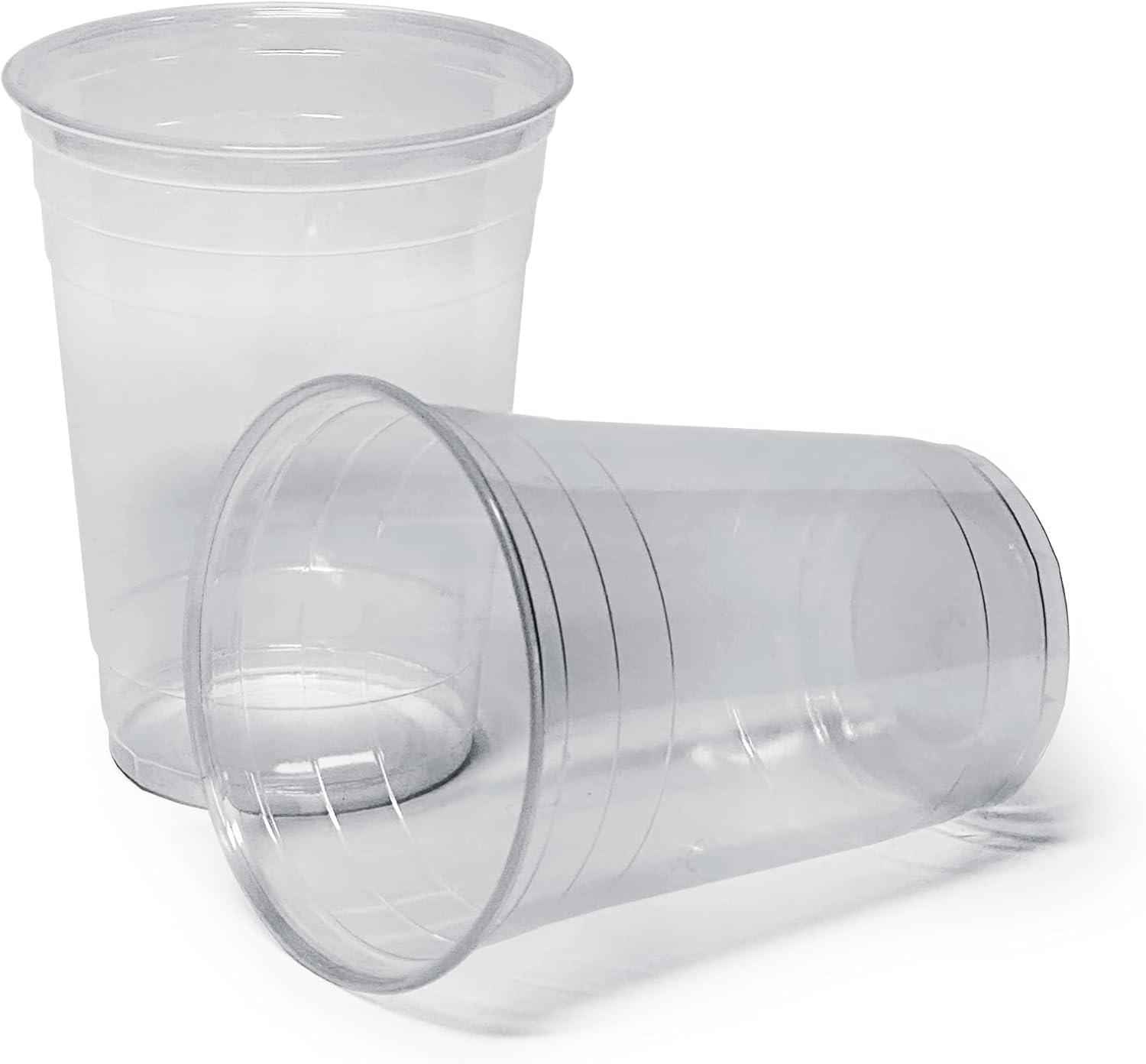 image:imagePAMI Red Plastic Party Cups 16oz Disposable Drinking Glasses Colored Plastic Glasses For Iced Tea Smoothies Punch Beer Cocktails amp Cold Drinks Beerpong Cups In Resealable Bag 30 RedClear