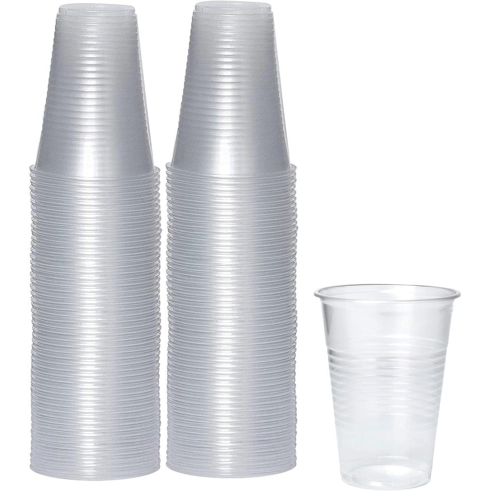 image:imagePAMI Disposable Plastic Cups Bpa Drinking Glasses for Parties Cold Drinks Smoothies Jello Cocktails 7 Oz Pack of 1009 Oz Pack of 80