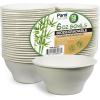 image:imagePAMI 100 Biodegradable Sugarcane Bowls Pack of 50 12 oz Natural Compostable Soup Bowls PlanetFriendly Bagasse Bowls For Hot amp Cold Uses HeavyDuty Disposable Microwavable Paper Serving Bowls6 oz