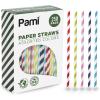 image:imagePAMI 250Pack Compostable Paper Straws for Drinking Assorted Colors Including Pink Pfas Biodegradable Sturdy for Coffee Juice Cocktails Parties