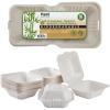 image:imagePAMI 50Pack 6x6 Biodegradable Bento Box Hamburger Containers Compostable Small Take out Boxes Made from Sugarcane Fibers