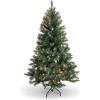 image:imagePAMI Artificial PreLit Christmas Tree  6ft Douglas Fir Tree with 600 Tips amp 200 Lights Green Christmas Tree with Metal Stand EasyAssembly FoldUp Realistic Xmas Tree for Holiday Home Dcor
