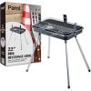 image:imagePAMI Portable BBQ Charcoal Standing Grill  22 Rectangle Medium Grill For Courtyard Backyard Patio Camping Tailgating amp Picnics Lightweight Metal Outdoor Cooking Grill For Steaks Veggies amp More