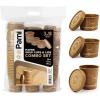 image:imagePAMI Paper Soup Cups With Lids Combo Set With 8oz 12oz amp16oz Bowls 48 Sets Total 100 Biodegradable Paper Bowls For Soups Noodles Chilies Disposable Brown Takeout Soup Containers With Lids